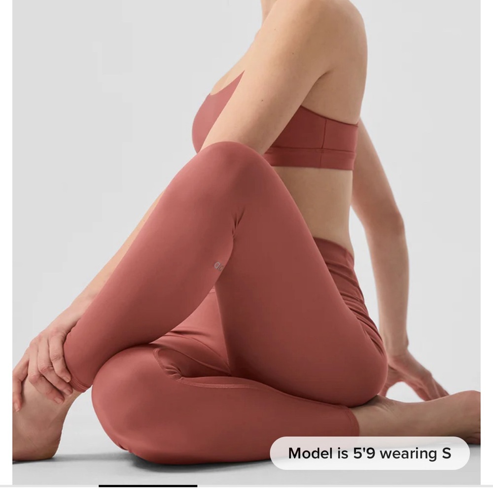 All Yoga 7/8 high-waist Airlift Legging soft terracotta. Never worn.